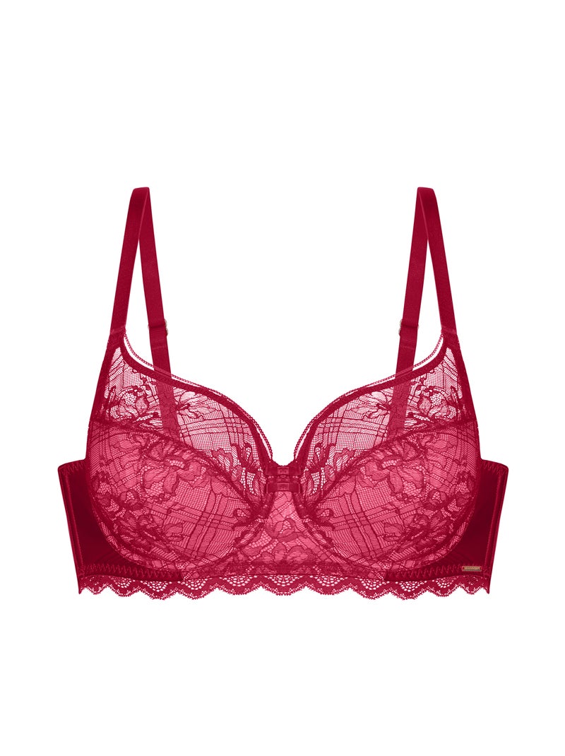 Soutien-gorge emboîtant sans coques Hasina Rouge - Kiabi