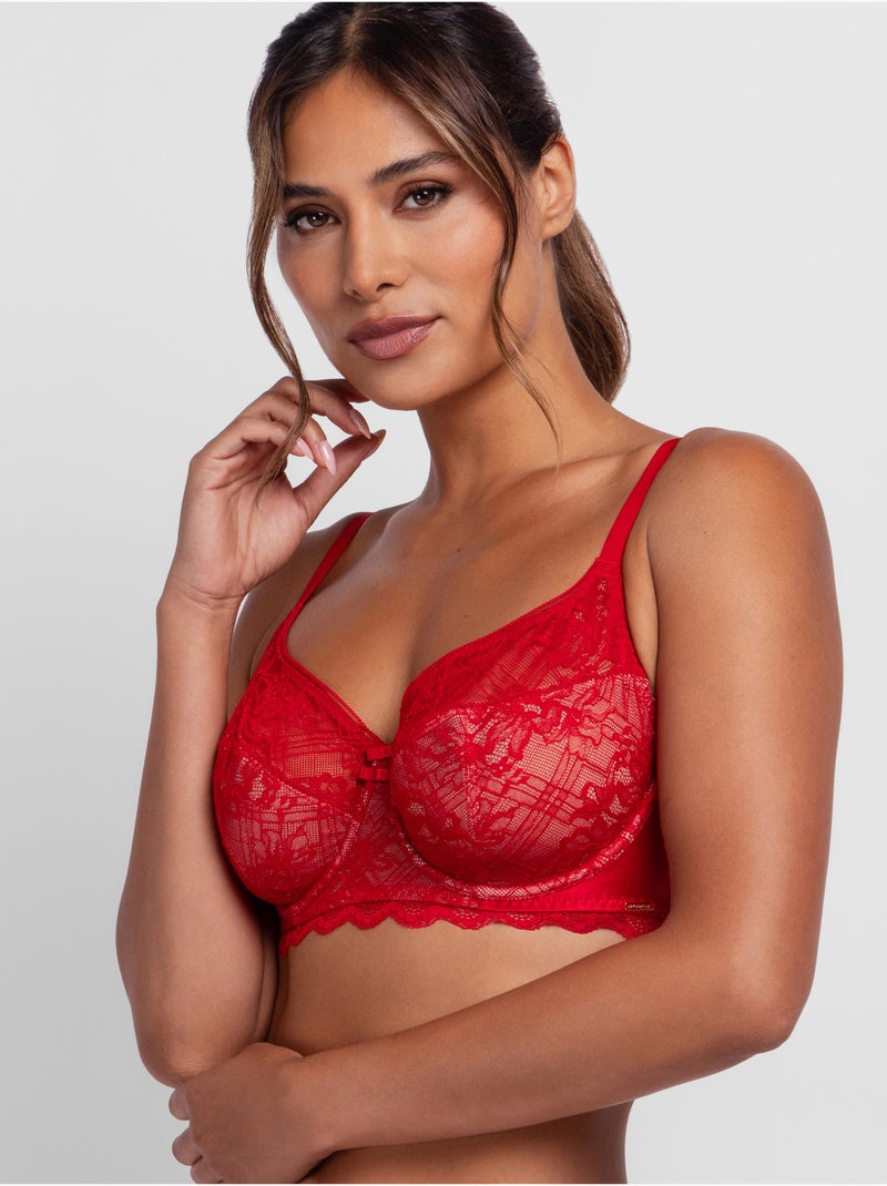 Soutien-gorge emboîtant sans coques Hasina Rouge - Kiabi