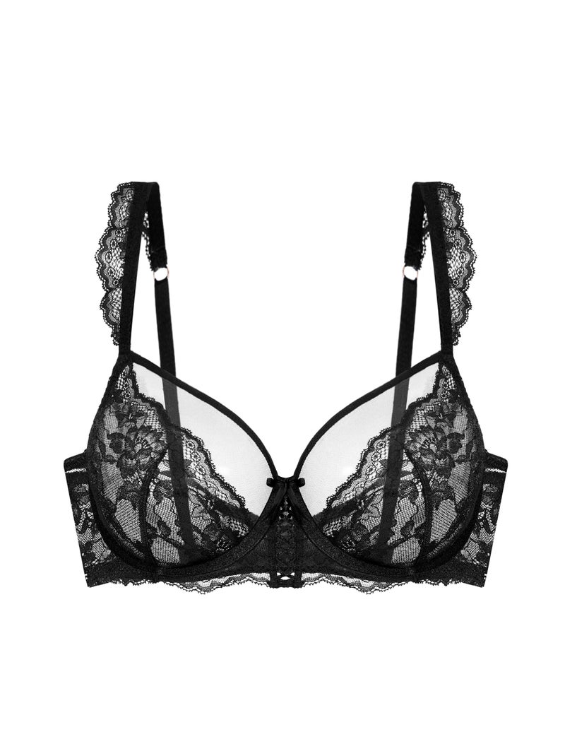 Soutien-gorge emboîtant satin sans coques Lyra Satin Noir - Kiabi