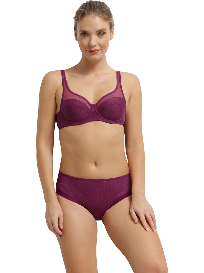 Soutien-gorge Embo?tant Avec Armatures Non Padd? Generous Bordeaux - Kiabi
