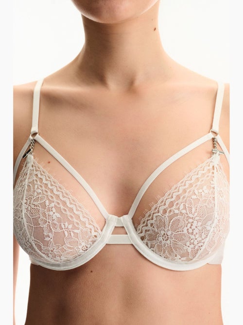 Soutien-gorge en dentelle asymétrique à armatures penti - Kiabi