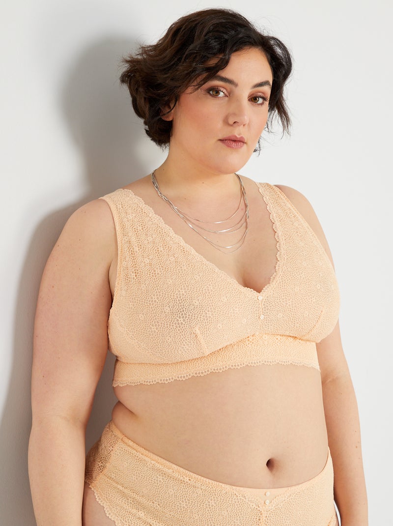 Soutien-gorge en dentelle Beige - Kiabi