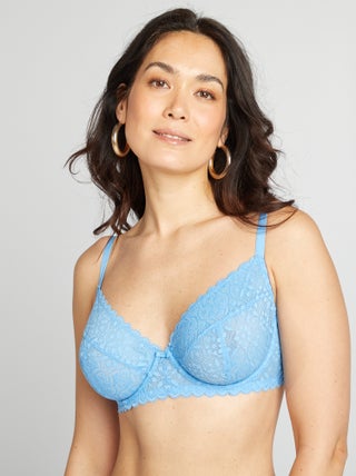 Soutien-gorge en dentelle bonnet D/E/F