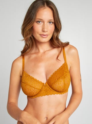 Soutien-gorge en dentelle bonnet D/E/F