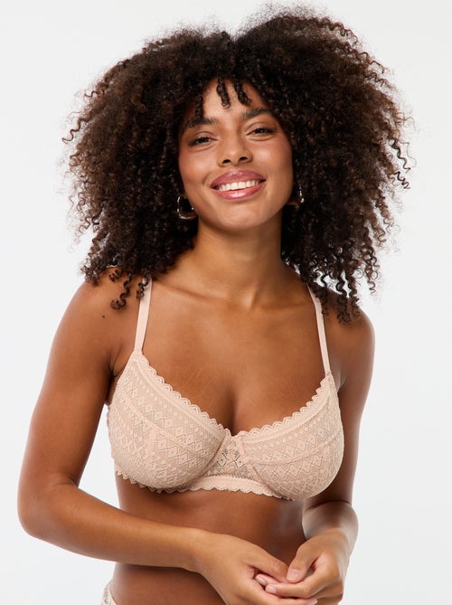Soutien-gorge en dentelle bonnet D/E/F - Kiabi