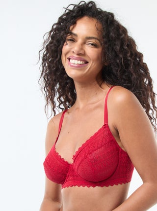 Soutien-gorge en dentelle bonnet D/E/F