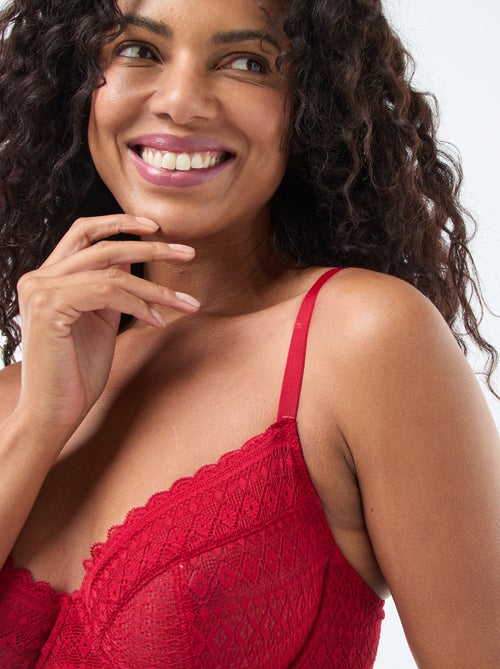 Soutien-gorge en dentelle bonnet D/E/F - Kiabi