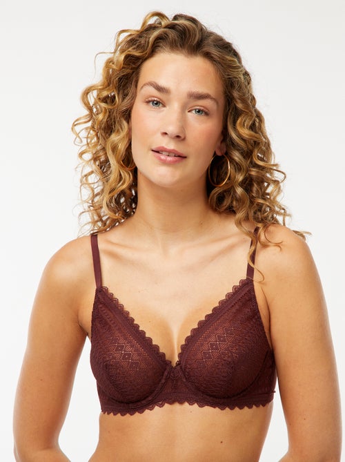 Soutien-gorge en dentelle transparente - Kiabi