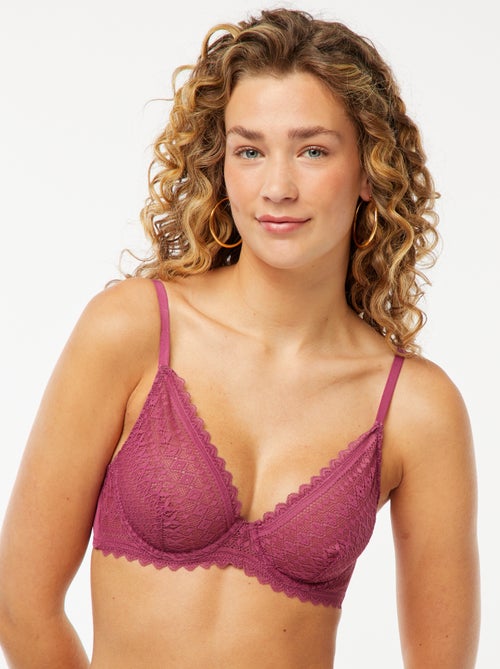 Soutien-gorge en dentelle transparente - Kiabi