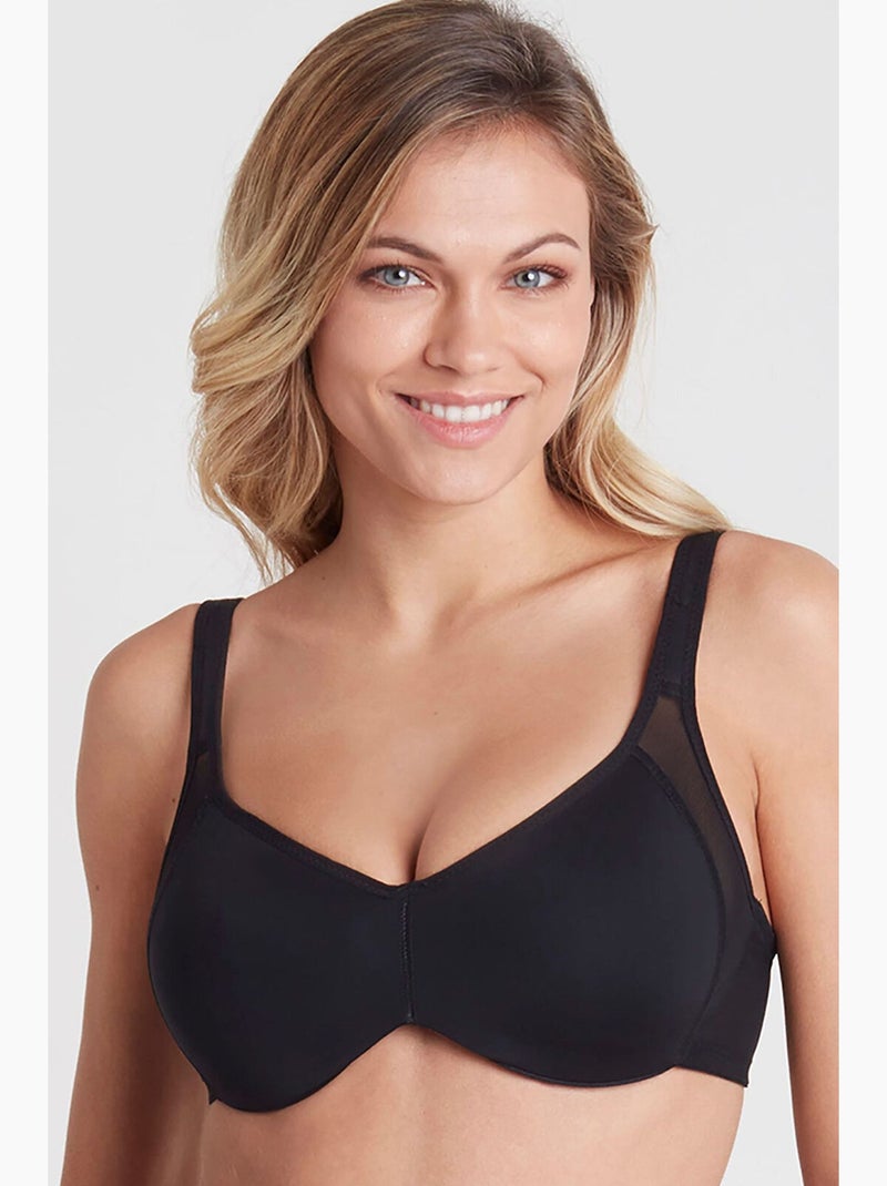 Soutien-gorge en jersey à armatures et bretelles réglables penti Noir - Kiabi