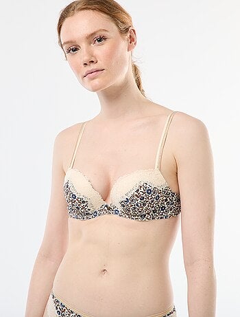Soutien-gorge en microfibre imprimé