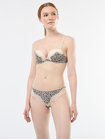Soutien-gorge en microfibre imprimé