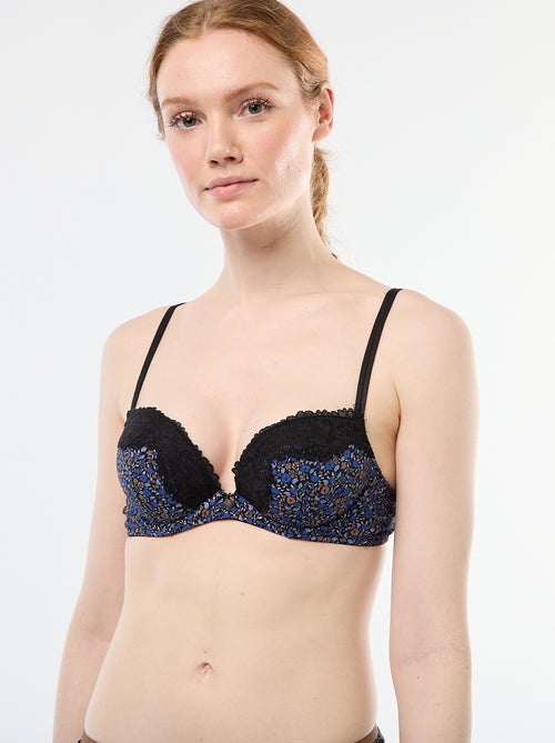 Soutien-gorge en microfibre imprimé - Kiabi