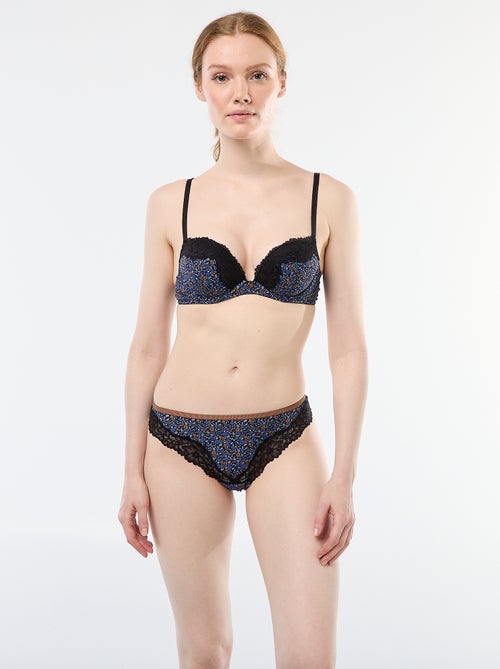 Soutien-gorge en microfibre imprimé - Kiabi