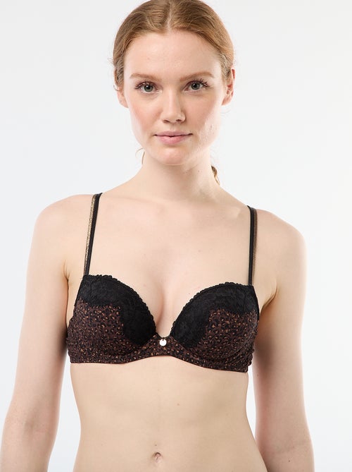 Soutien-gorge en microfibre imprimé - Kiabi
