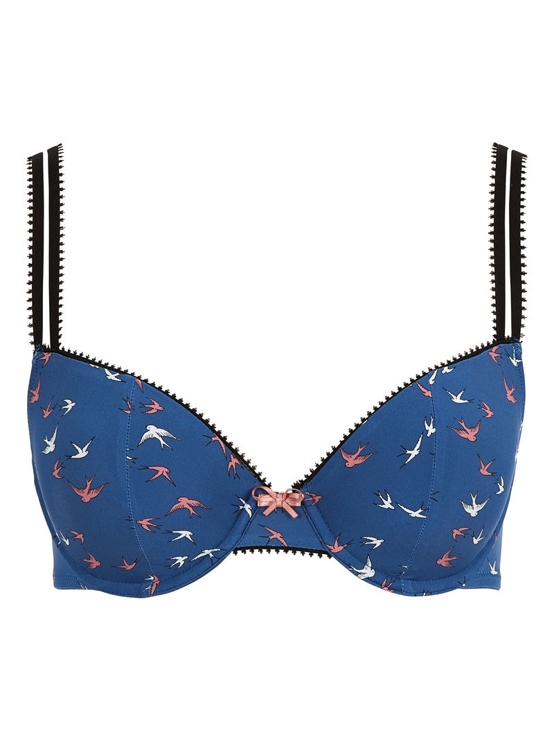 Soutien-gorge Espiègle Billet Doux Bleu Rose Blanc - Kiabi
