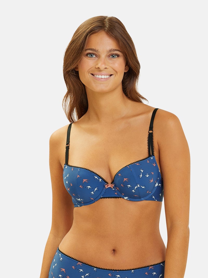 Soutien-gorge Espiègle Billet Doux Bleu Rose Blanc - Kiabi