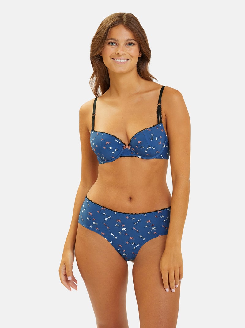 Soutien-gorge Espiègle Billet Doux Bleu Rose Blanc - Kiabi