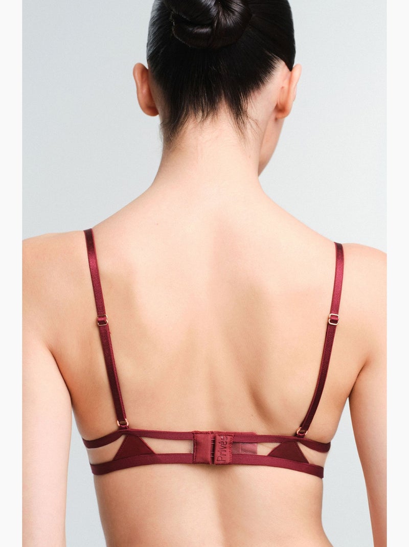 Soutien-gorge femme olea à armatures penti Rouge bordeaux - Kiabi