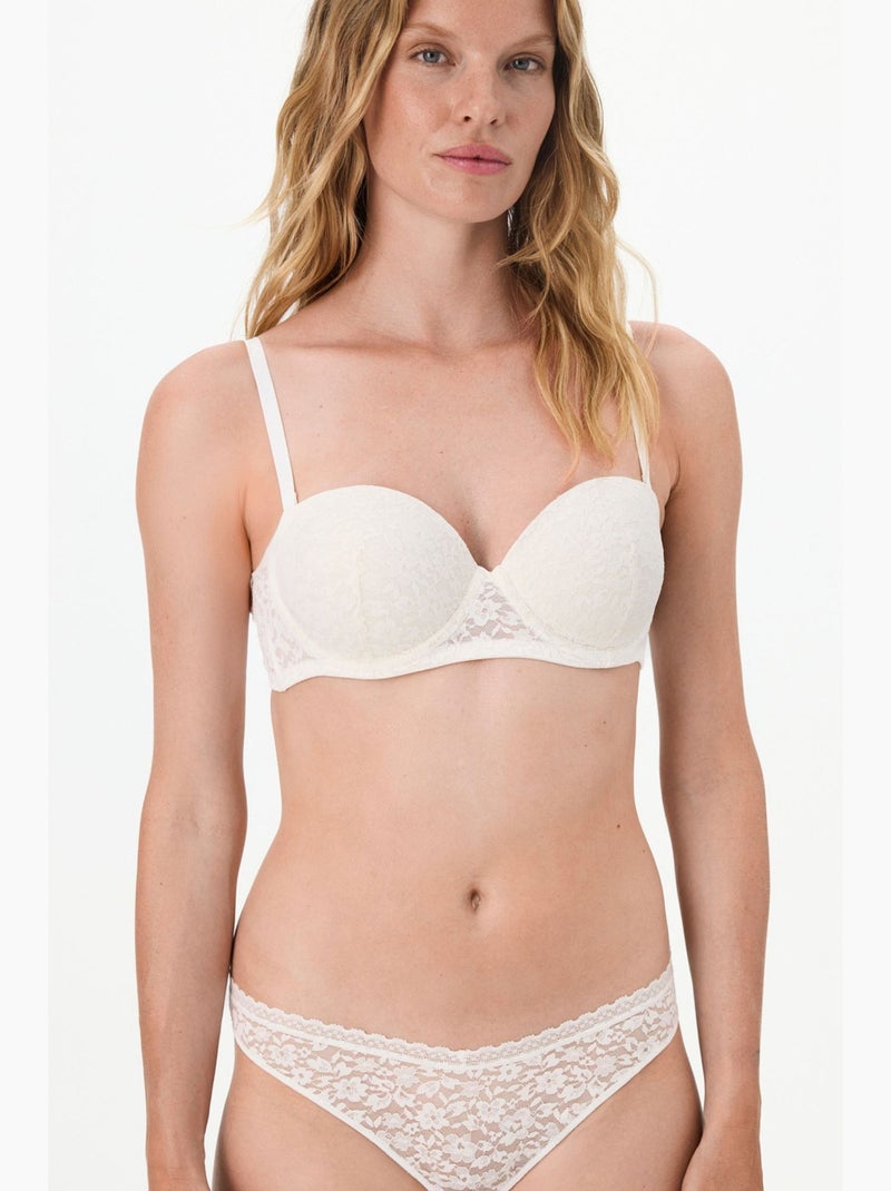 Soutien-gorge femme pop lace penti Blanc cassé - Kiabi