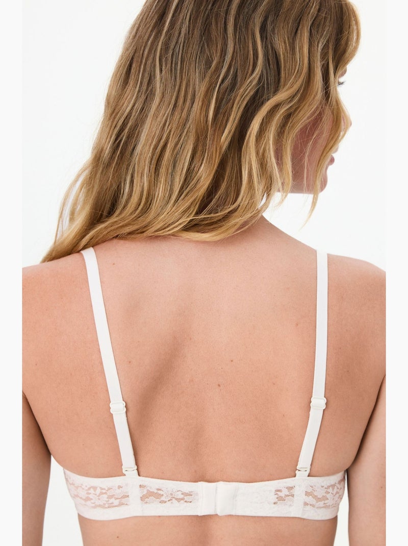 Soutien-gorge femme pop lace penti Blanc cassé - Kiabi