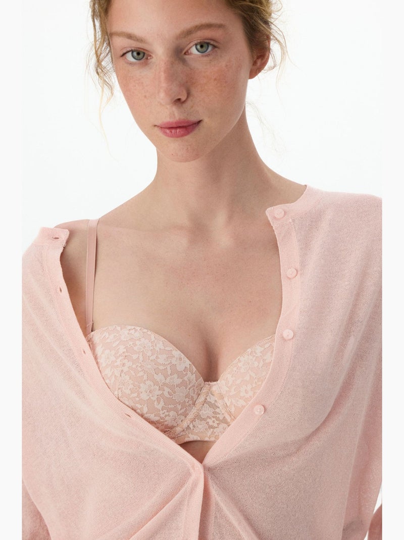 Soutien-gorge femme pop lace penti Rose dragée - Kiabi