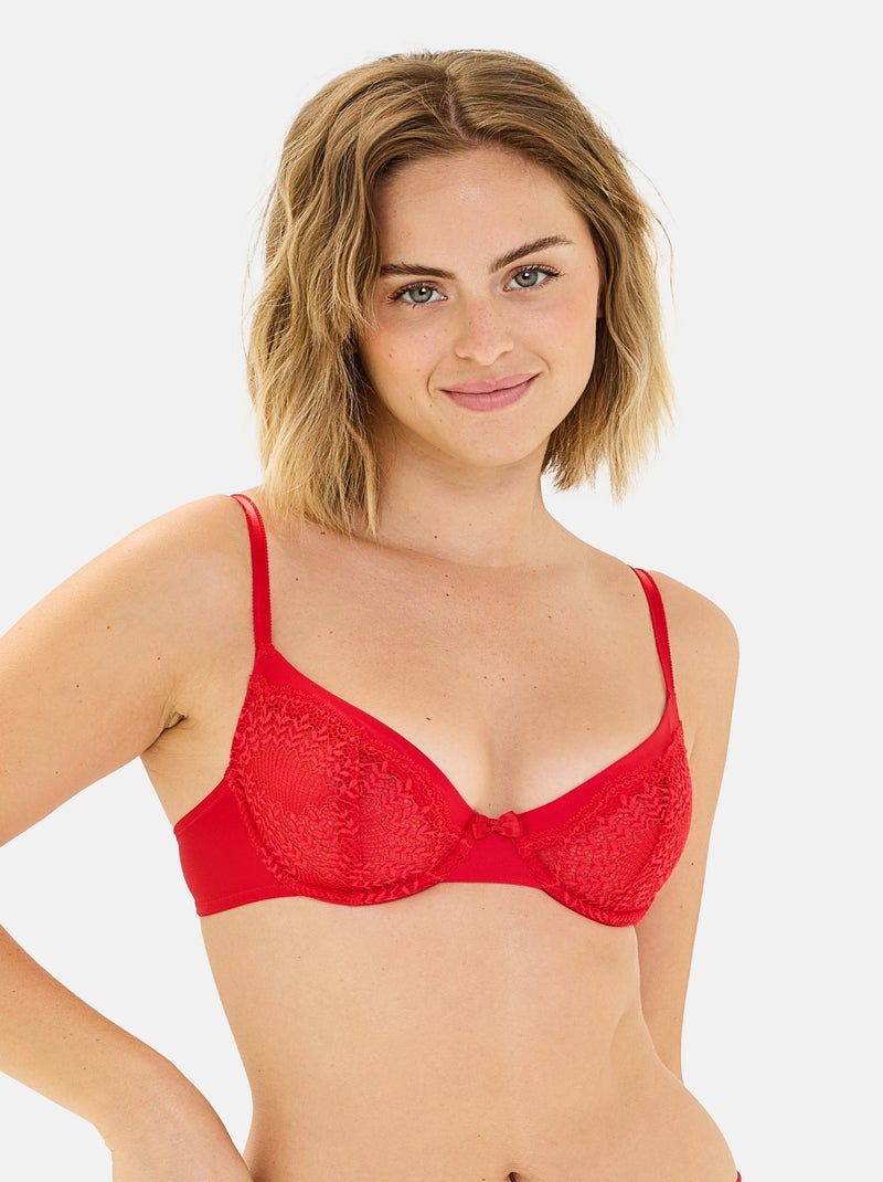 Soutien-gorge Fidèle Billet Doux Rouge coquelicot - Kiabi