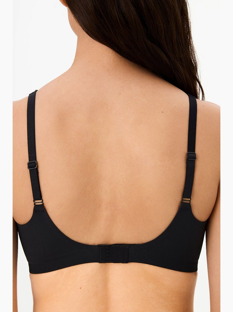 Soutien-gorge fit decolette sans trace avec coussinets penti Noir - Kiabi
