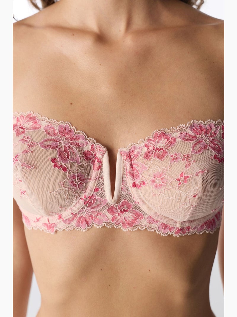 Soutien-gorge fleuri à armatures penti Multicolore - Kiabi