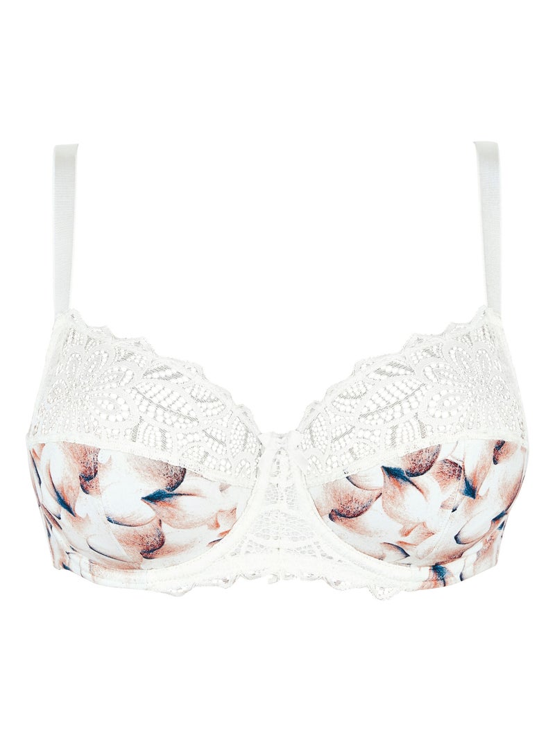 Soutien-gorge Flora Sans Complexe Blanc Marron Bleu - Kiabi