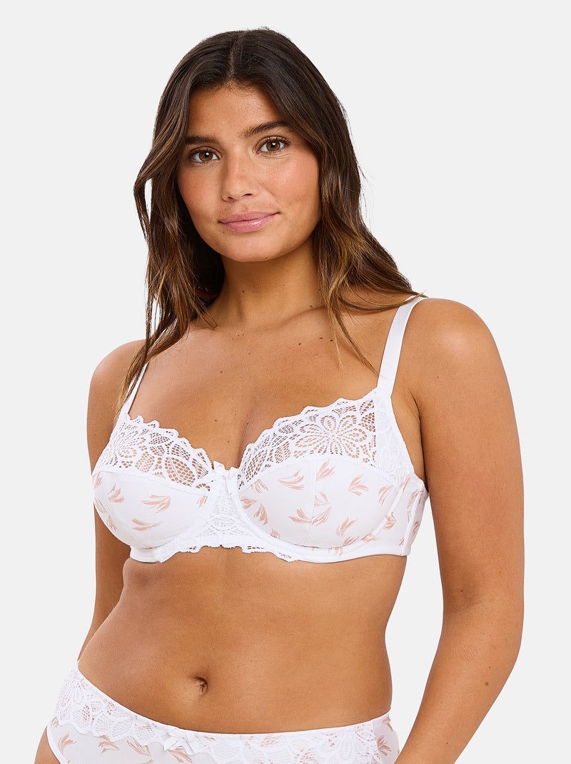Soutien-gorge Flora Sans Complexe Blanc Marron - Kiabi