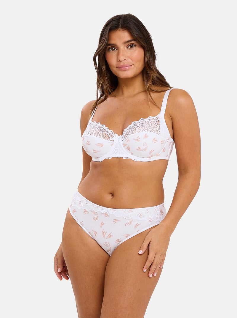 Soutien-gorge Flora Sans Complexe Blanc Marron - Kiabi