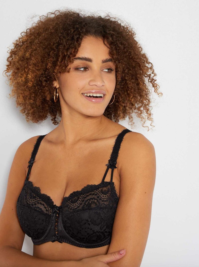 Soutien-gorge Flower Elegance 'Playtex' noir - Kiabi