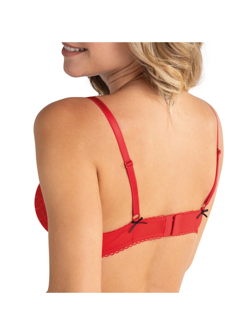 Soutien-gorge forme foulard rembouré femme Pretty Passio Rouge - Kiabi