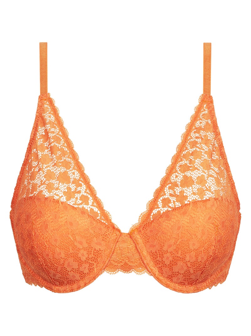 Soutien-Gorge foulard en dentelle Daisy Lace Orange - Kiabi