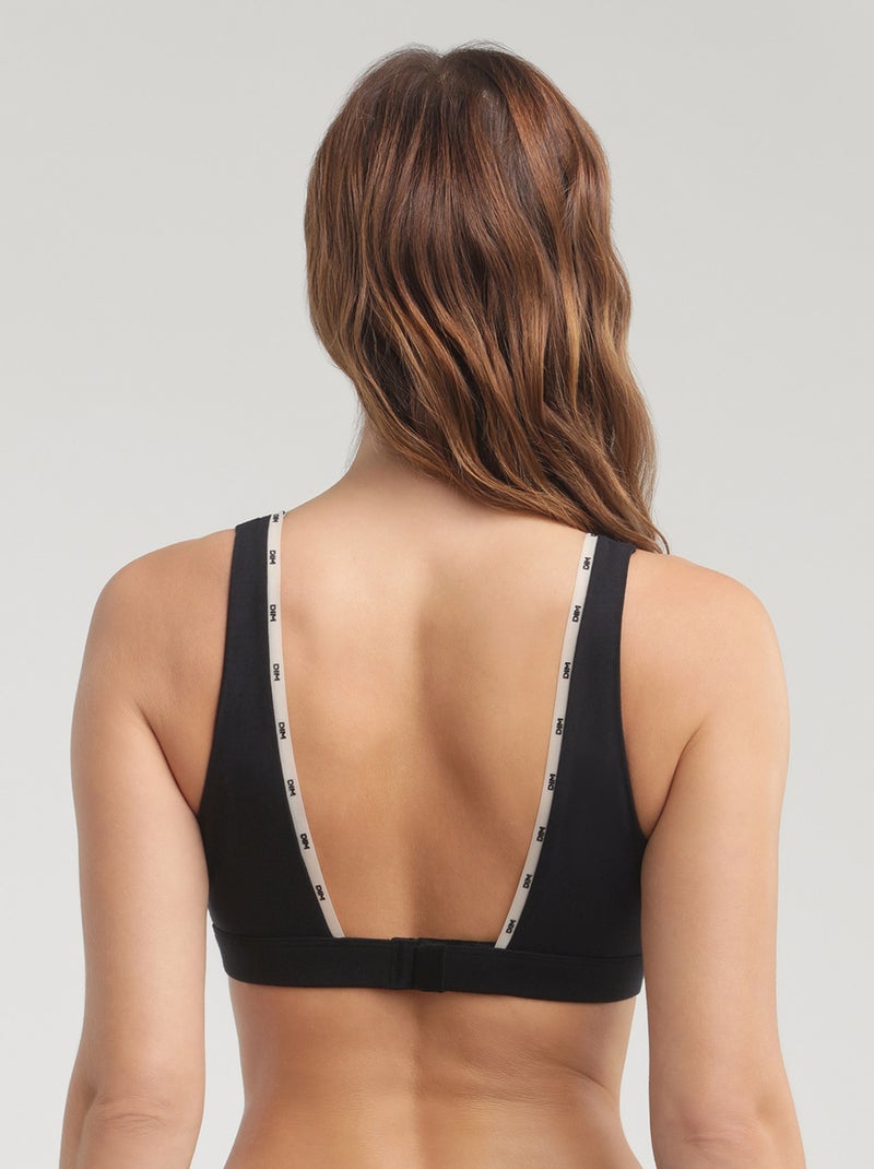 Soutien-gorge foulard sans armature en microfibre Icons Essentiel Noir - Kiabi