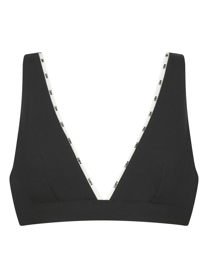 Soutien-gorge foulard sans armature en microfibre Icons Essentiel Noir - Kiabi