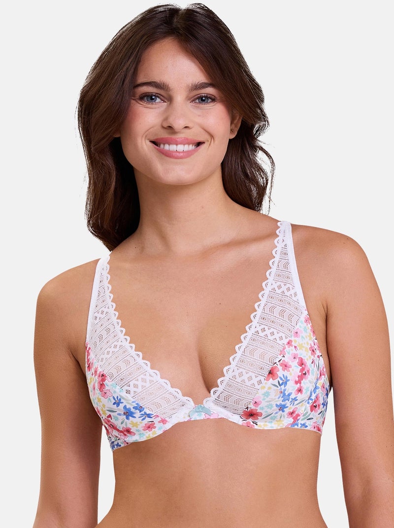Soutien-gorge foulard Talentueuse Billet Doux Blanc Rose Bleu - Kiabi
