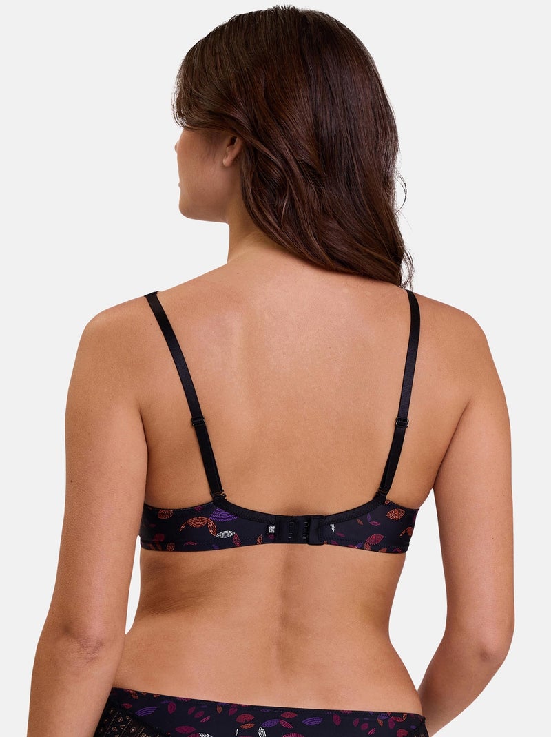 Soutien-gorge foulard Talentueuse Billet Doux Noir Orange Bleu - Kiabi
