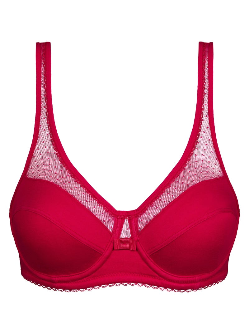 Soutien-gorge Generous Avec Armatures Coton Bio Non Paddé Rouge carmin - Kiabi