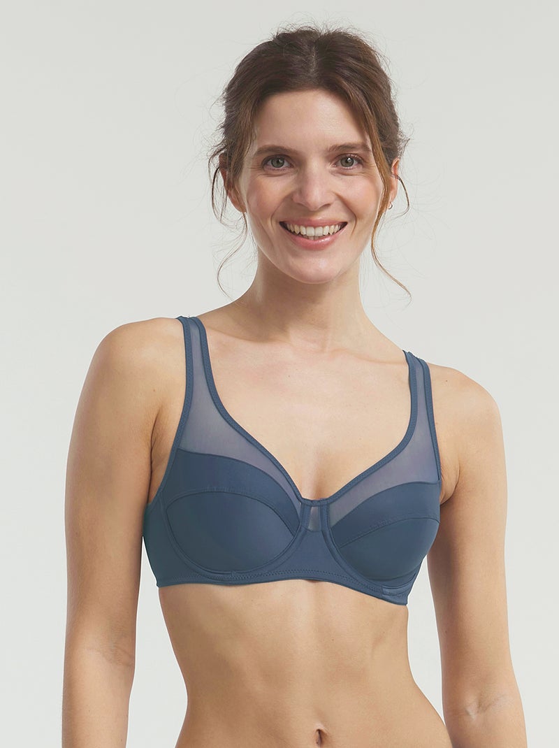 Soutien-gorge Generous Emboîtant Avec Armatures Non Paddé Bleu denim - Kiabi