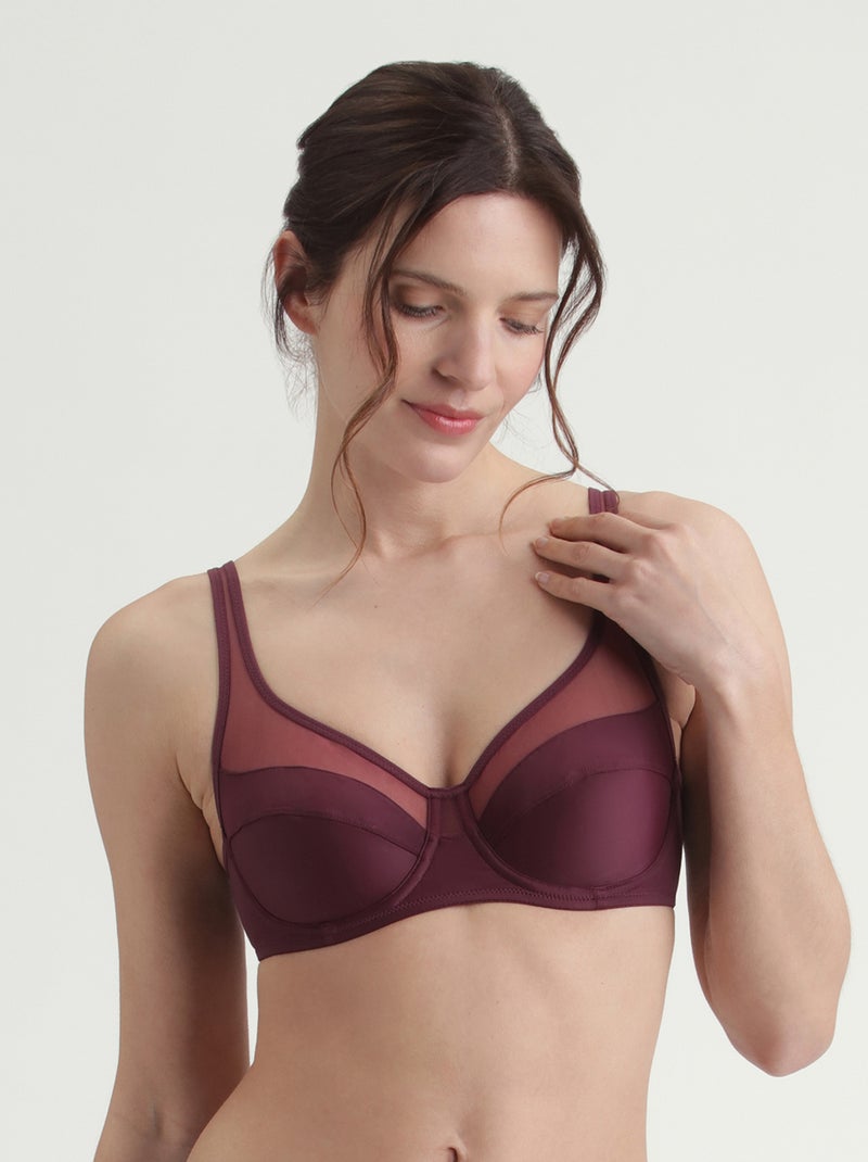 Soutien-gorge Generous Emboîtant Avec Armatures Non Paddé Violet figue - Kiabi