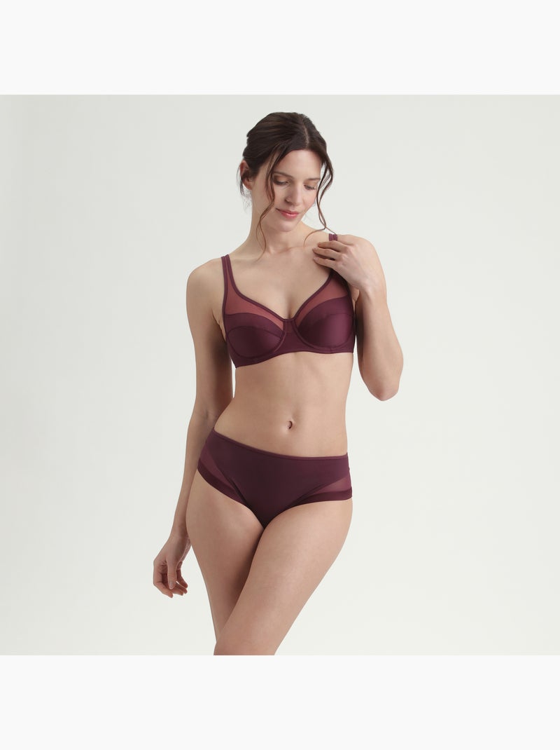 Soutien-gorge Generous Emboîtant Avec Armatures Non Paddé Violet figue - Kiabi