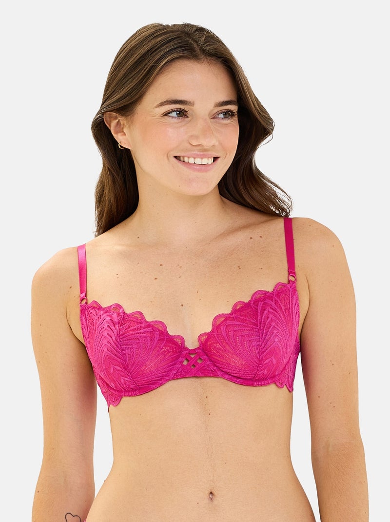 Soutien-gorge Gracieuse Billet Doux Rose fushia - Kiabi