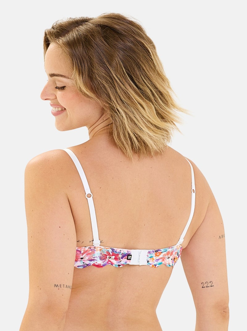 Soutien-gorge Gracieuse Pop Billet Doux Blanc Rose clair - Kiabi