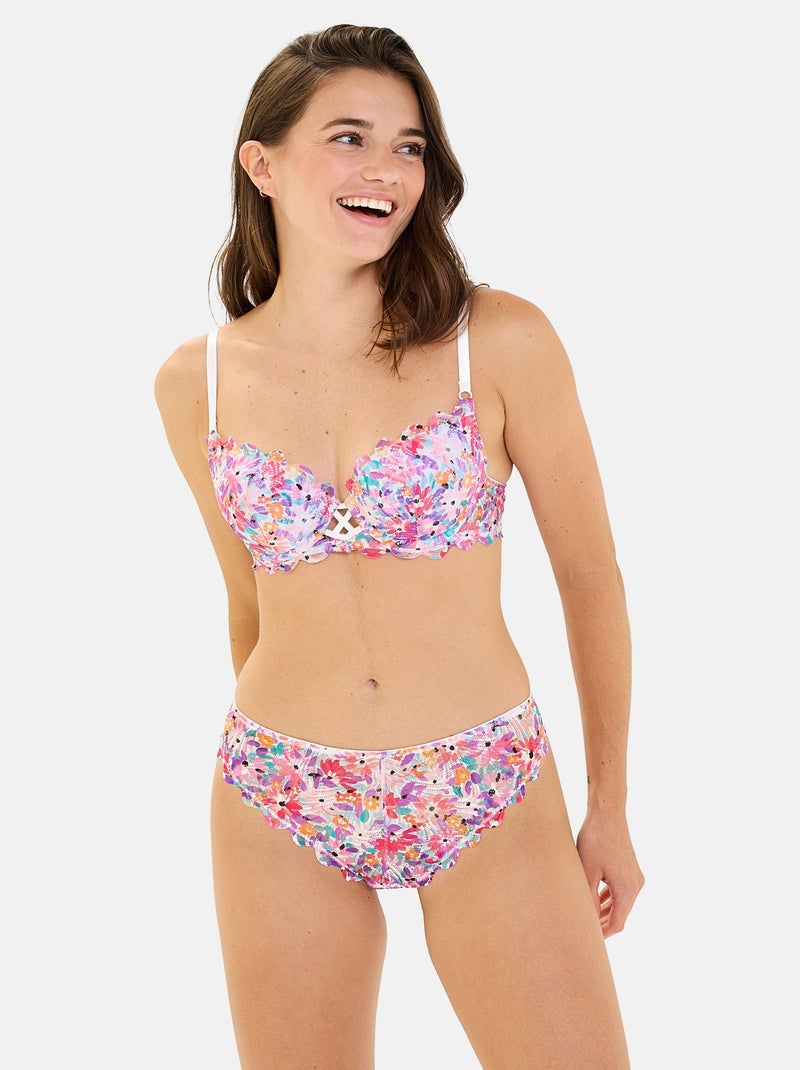 Soutien-gorge Gracieuse Pop Billet Doux Blanc Rose clair - Kiabi