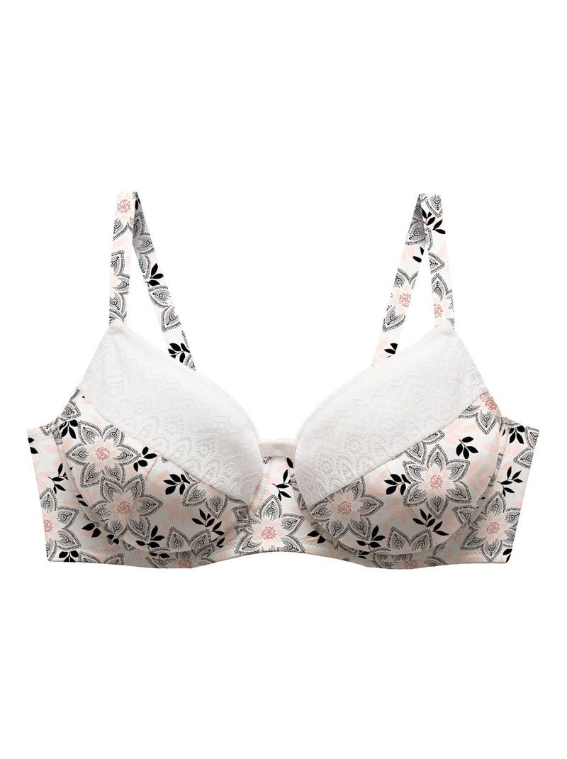 Soutien-gorge grand maintien IMPERATRICE - Pomm'Poire Blanc - Kiabi