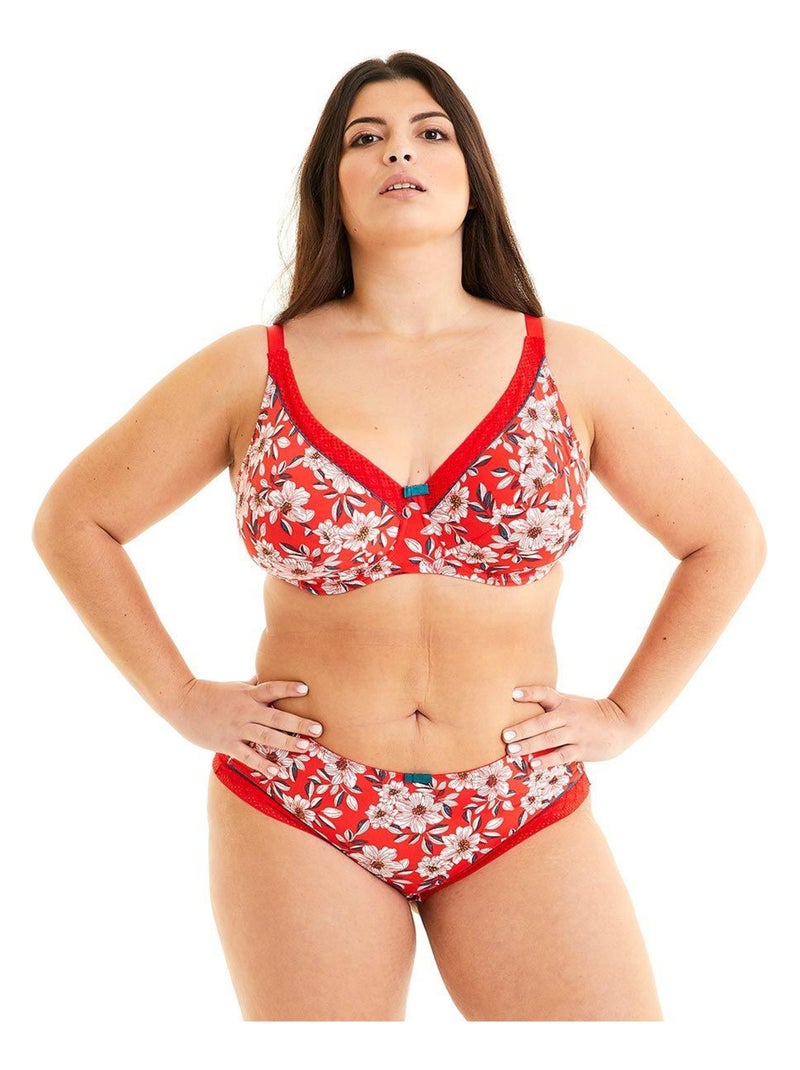 Soutien-gorge grand maintien INCENDIE - Pomm'Poire Rouge - Kiabi