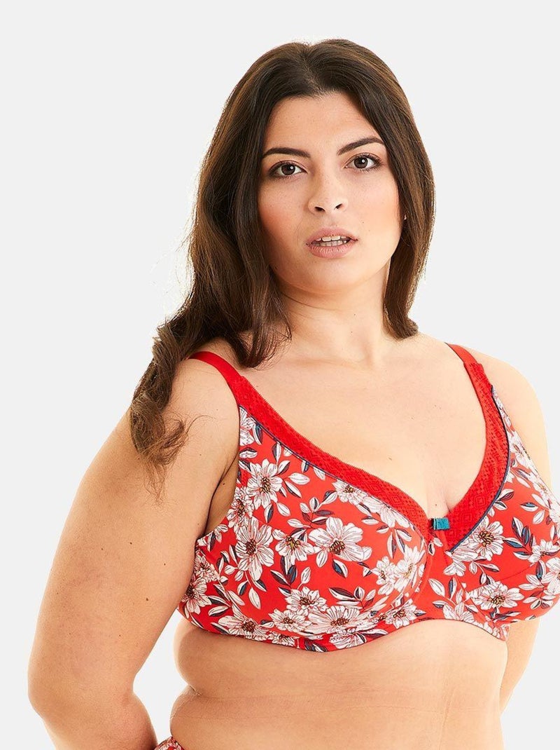 Soutien-gorge grand maintien INCENDIE - Pomm'Poire Rouge - Kiabi