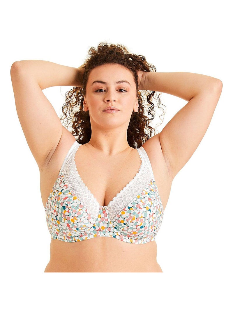 Soutien-gorge grand maintien MERINGUE - Camille Cerf & Pomm'Poire Blanc - Kiabi